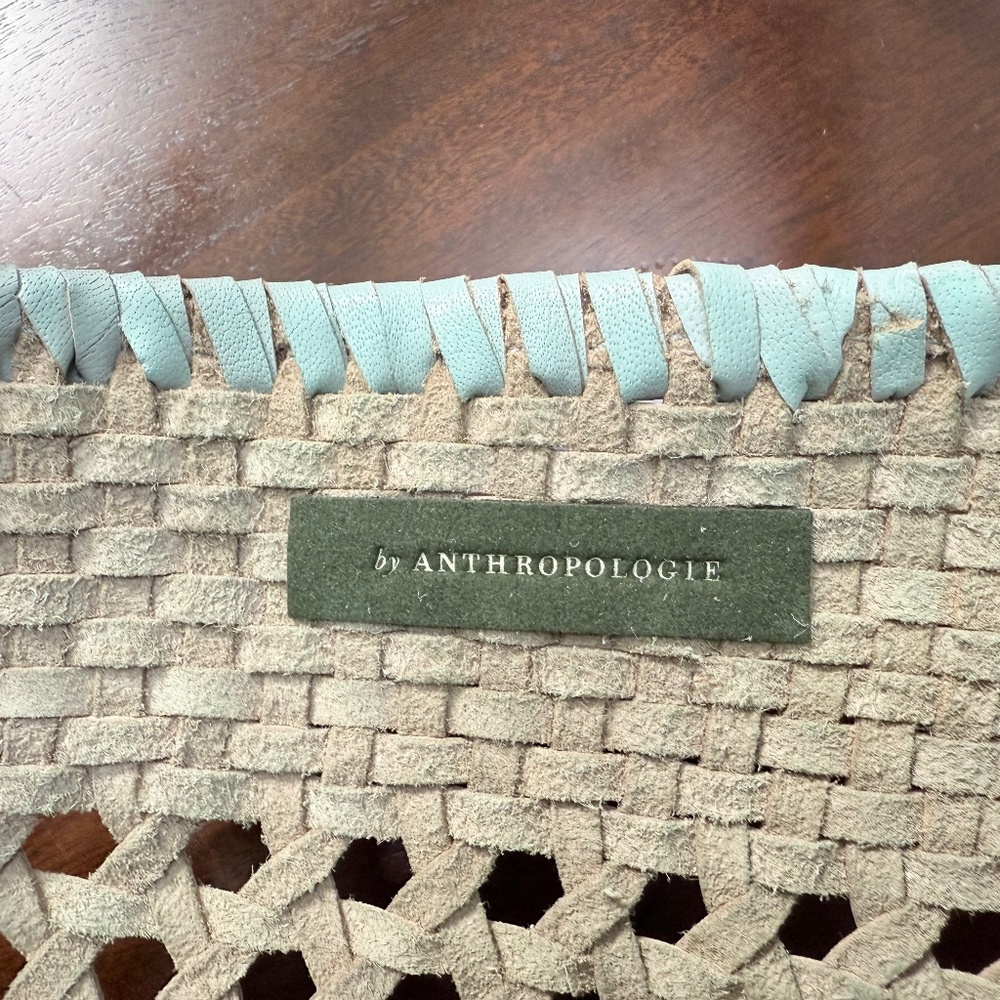 NWT Anthropologie leather woven bag - Picture 2 of 3